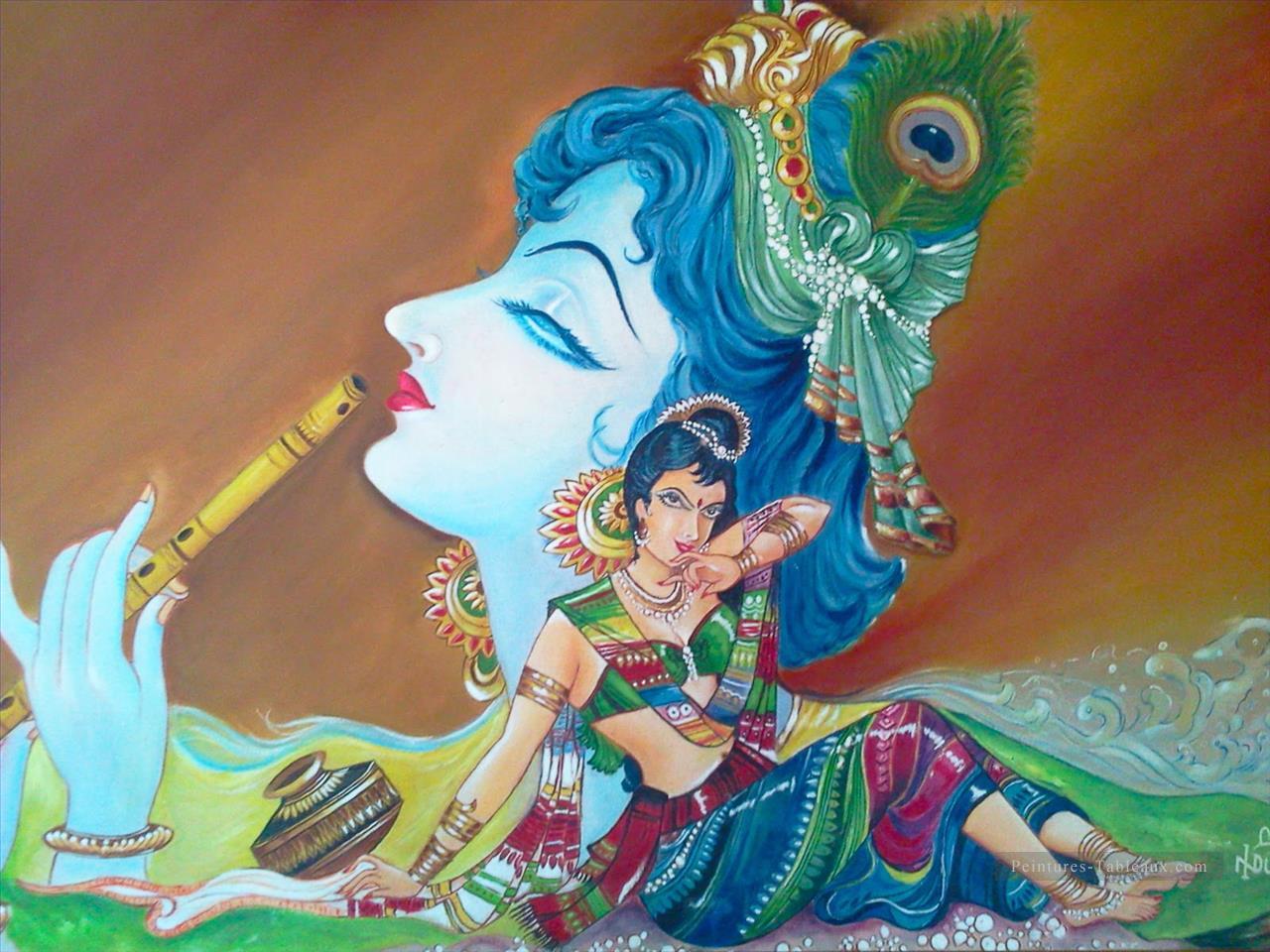 Radha Krishna 25 hindouisme Peintures à l'huile